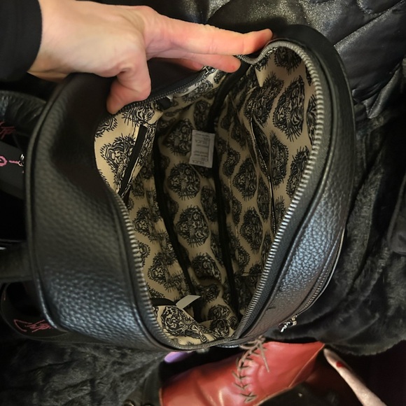 Ed Hardy Black and Pink Skull Backpack - Picture 4 of 4